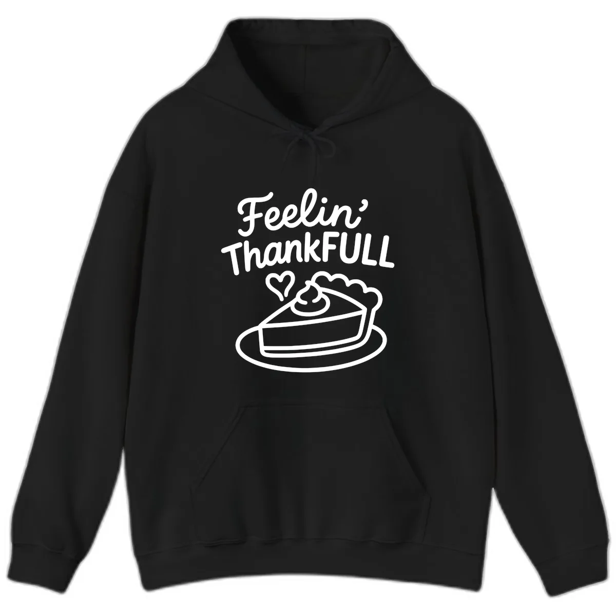 Feelin Thankfull Pie Slice Hoodie in Black