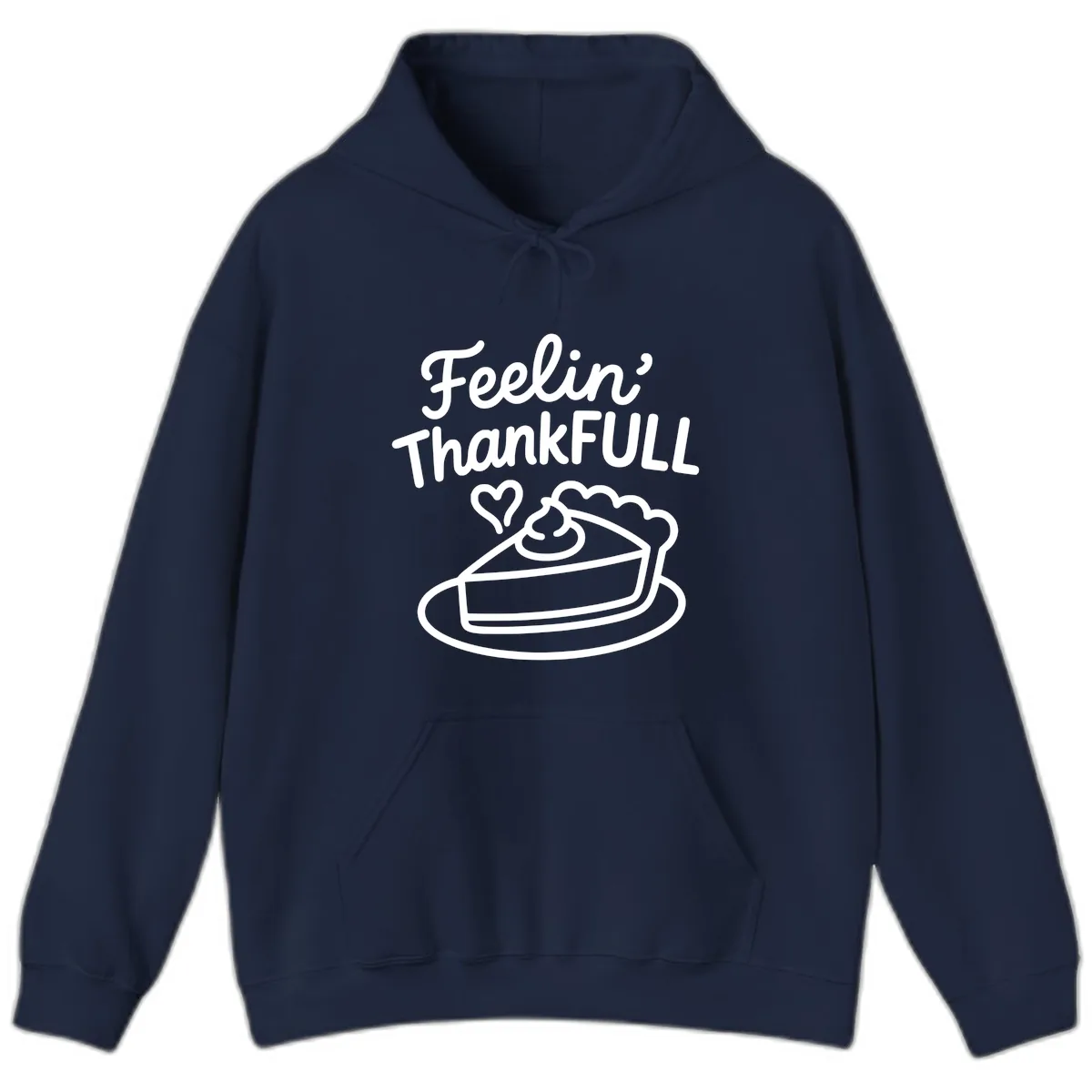 Feelin Thankfull Pie Slice Hoodie in Navy