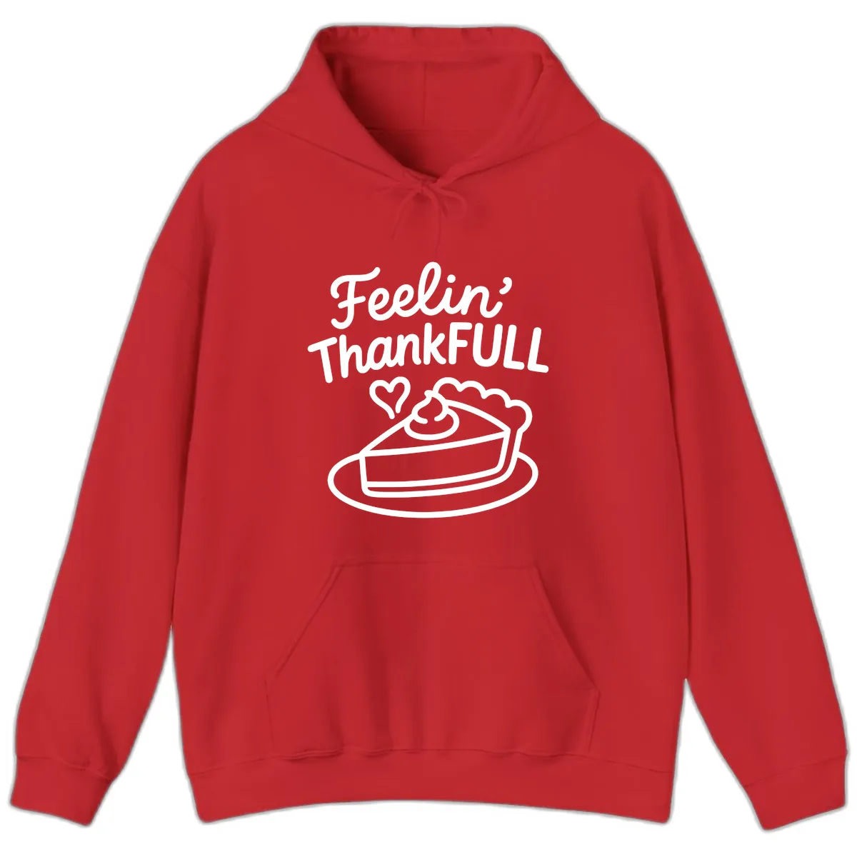 Feelin Thankfull Pie Slice Hoodie in Red