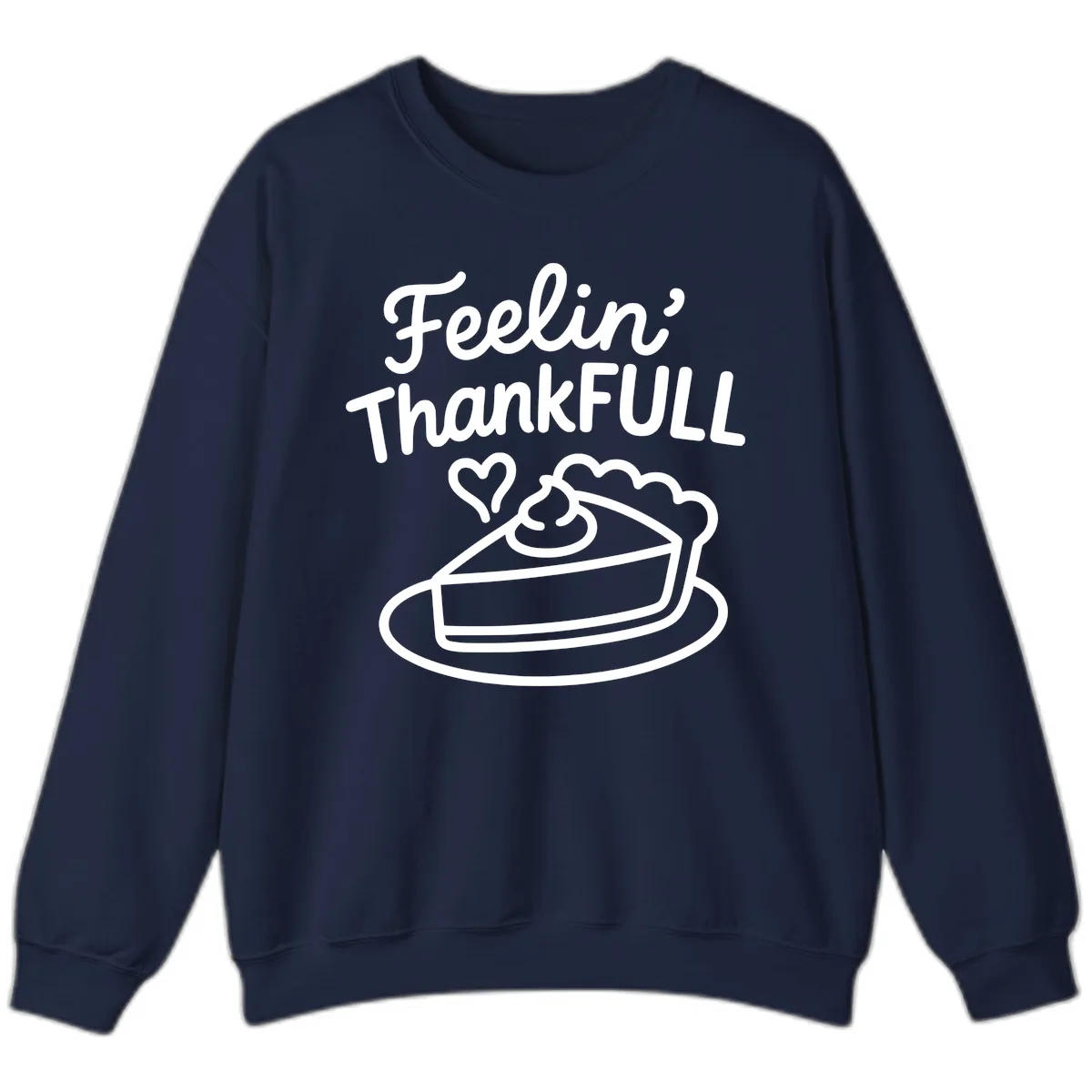 Feelin Thankfull Pie Slice Sweatshirt in Navy