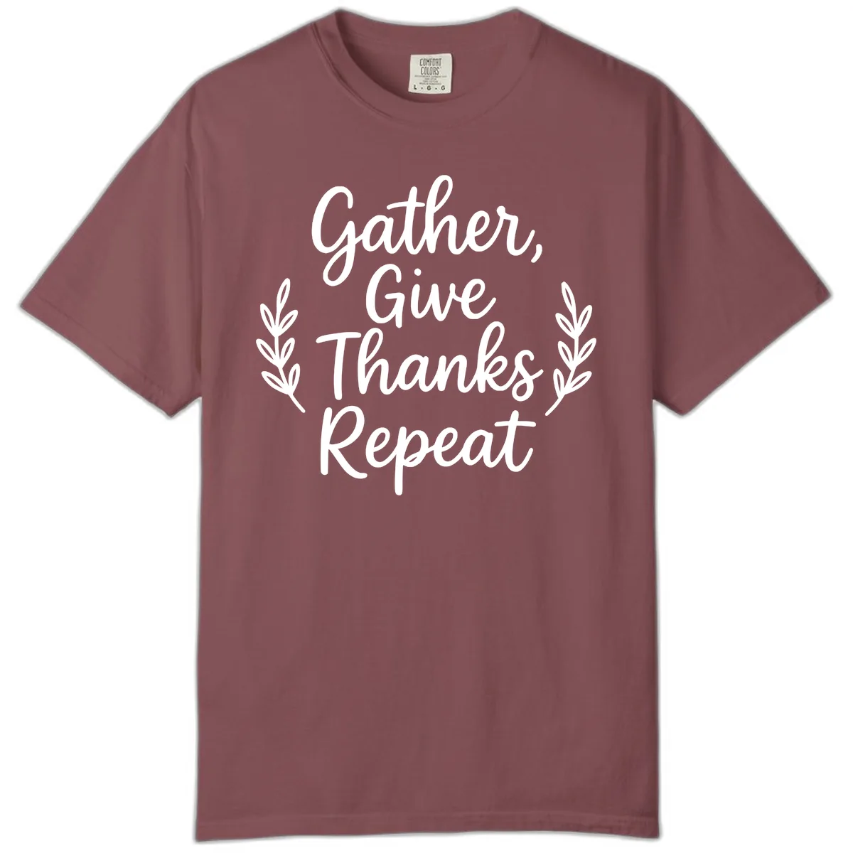 Gather Give Thanks Repeat Design Comfort Color in Brick