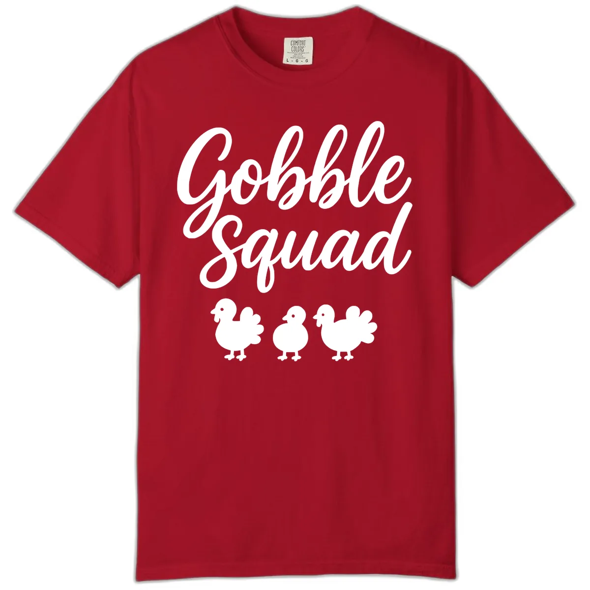 Gobble Squad Thanksgiving Design Comfort Color in Red