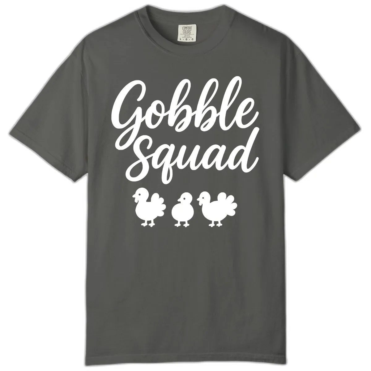 Gobble Squad Thanksgiving Design Comfort Color in Pepper