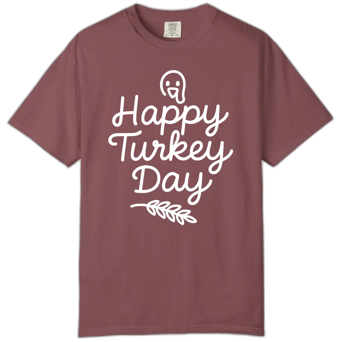 Happy Turkey Day Turkey Graphic Comfort Color in Brick