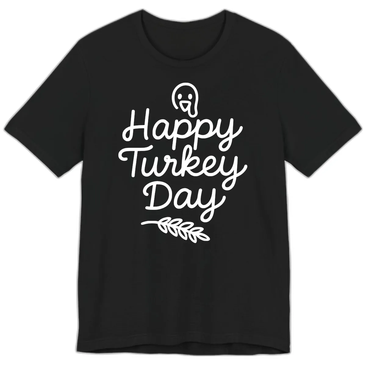 Happy Turkey Day Turkey Graphic Premium T-Shirt in Black