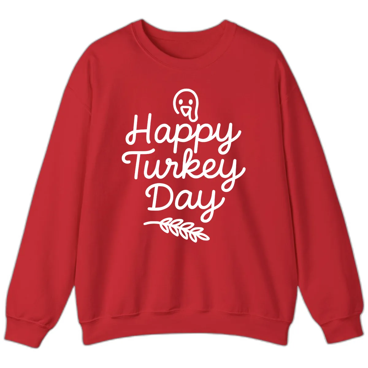 Happy Turkey Day Turkey Graphic Sweatshirt in Red