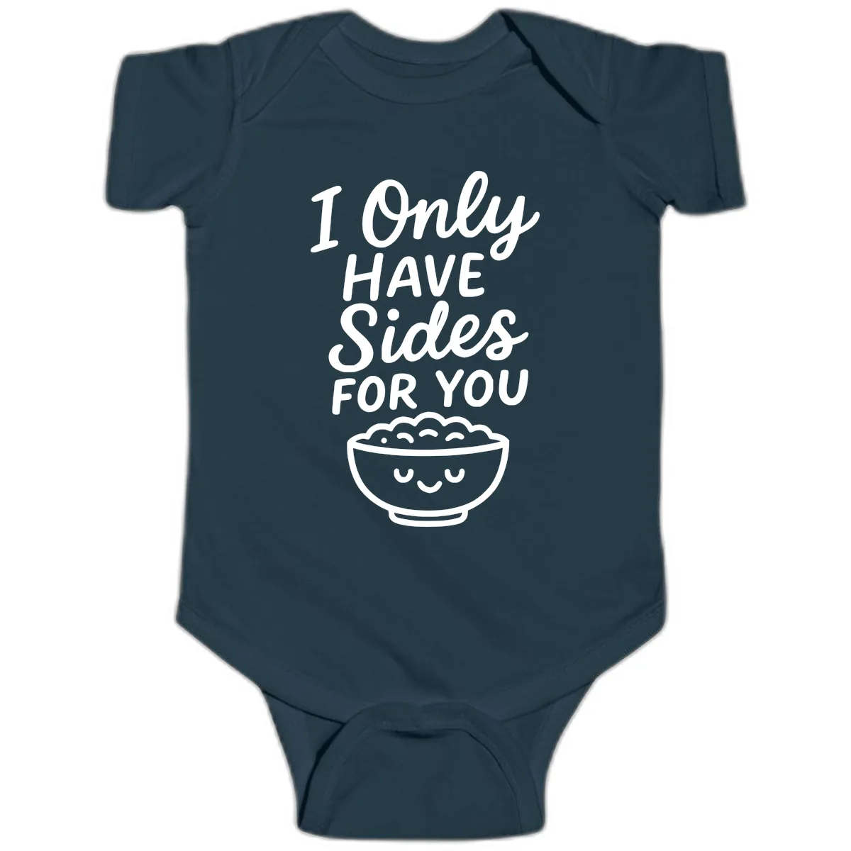 I Only Have Sides For You Baby Onesie in Navy