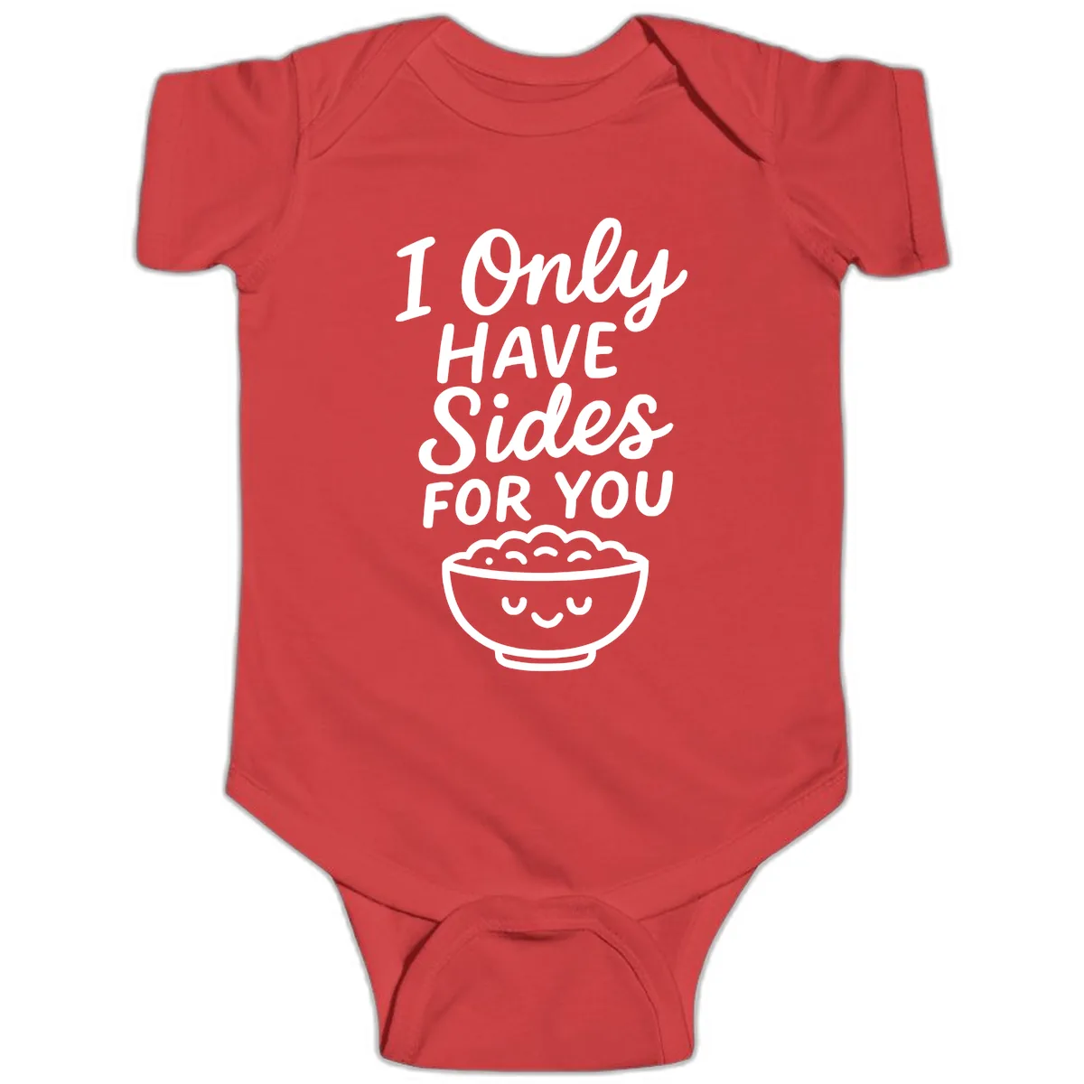 I Only Have Sides For You Baby Onesie in Red