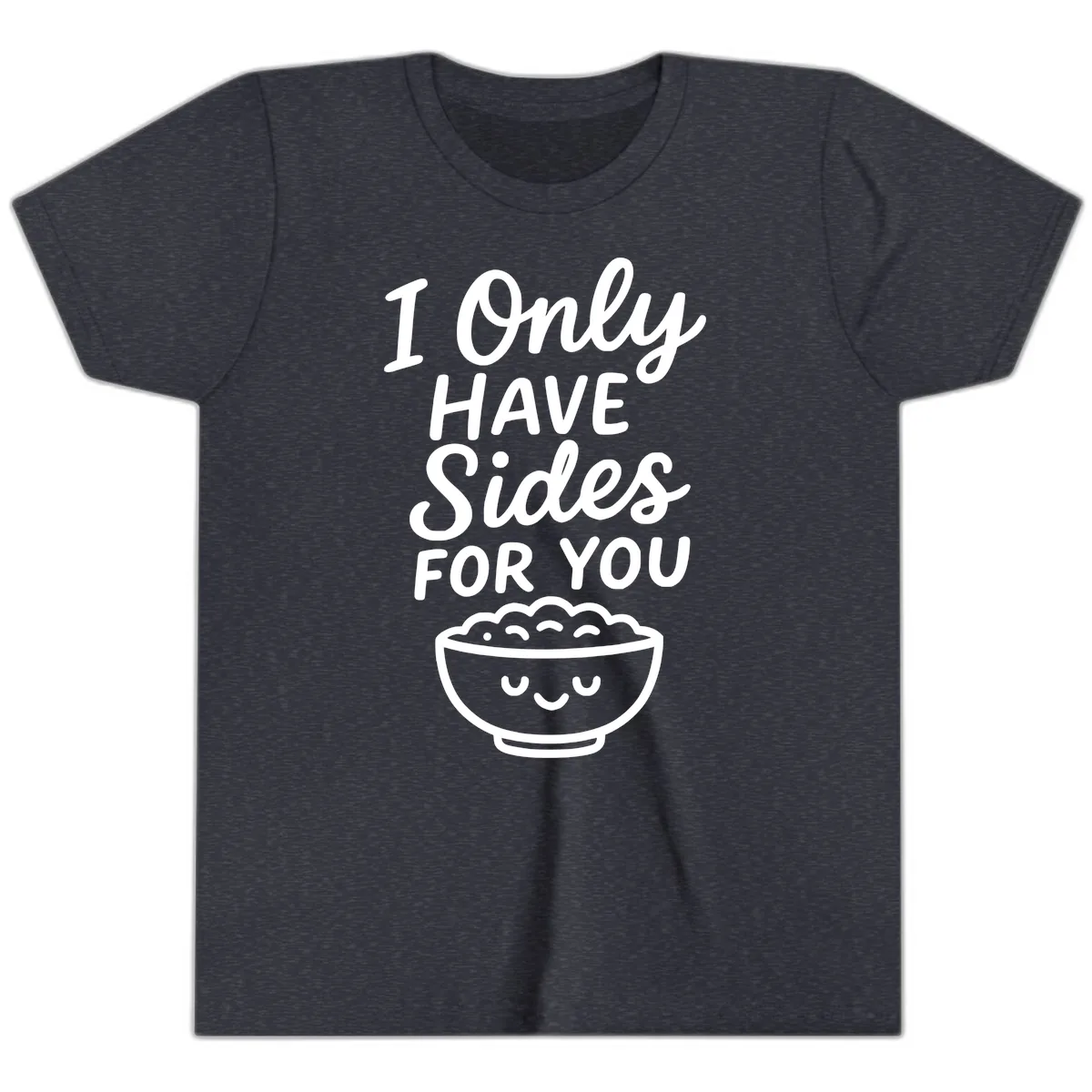 I Only Have Sides For You Youth T-Shirt in Heather Navy