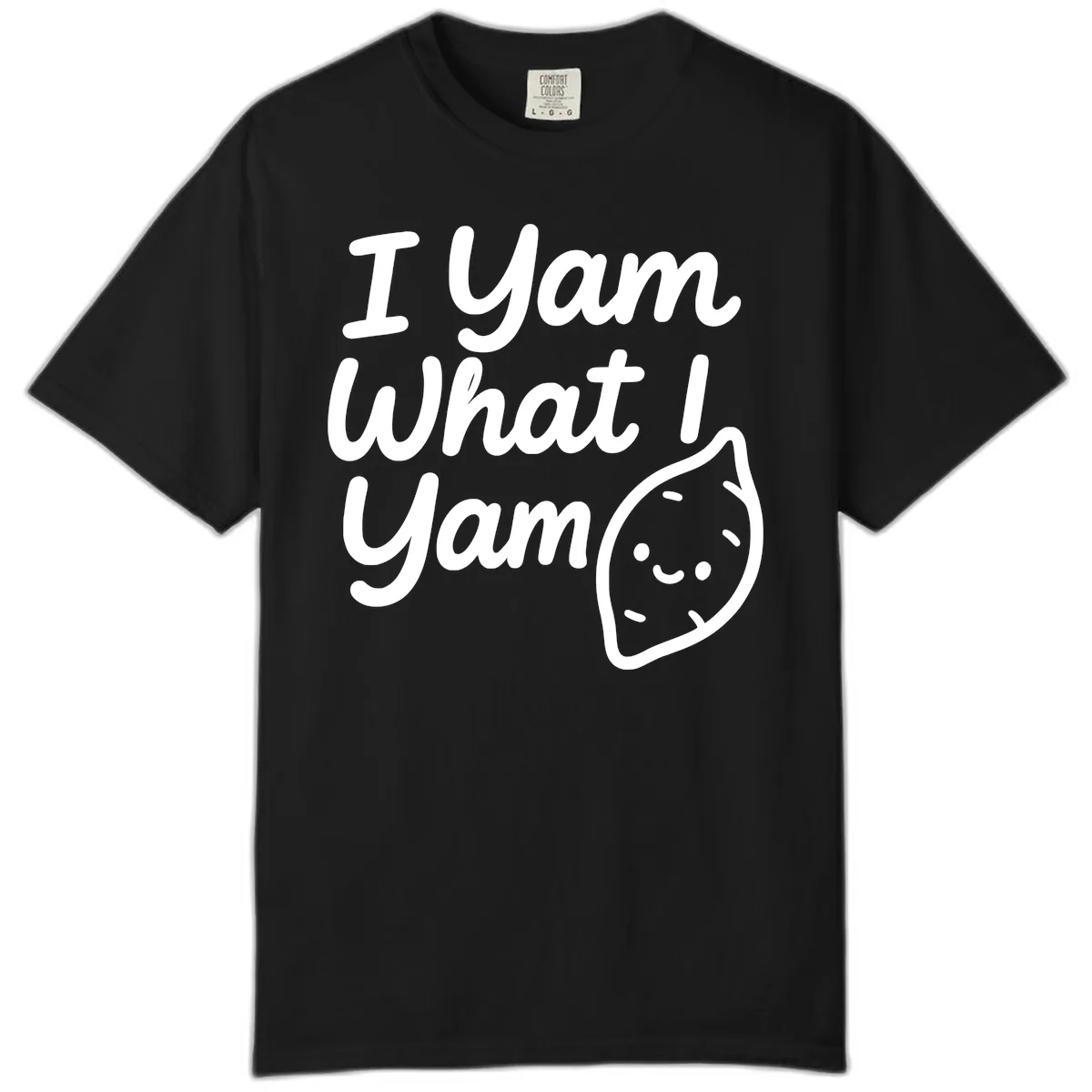 I Yam What I Yam Thanksgiving Comfort Color in Black