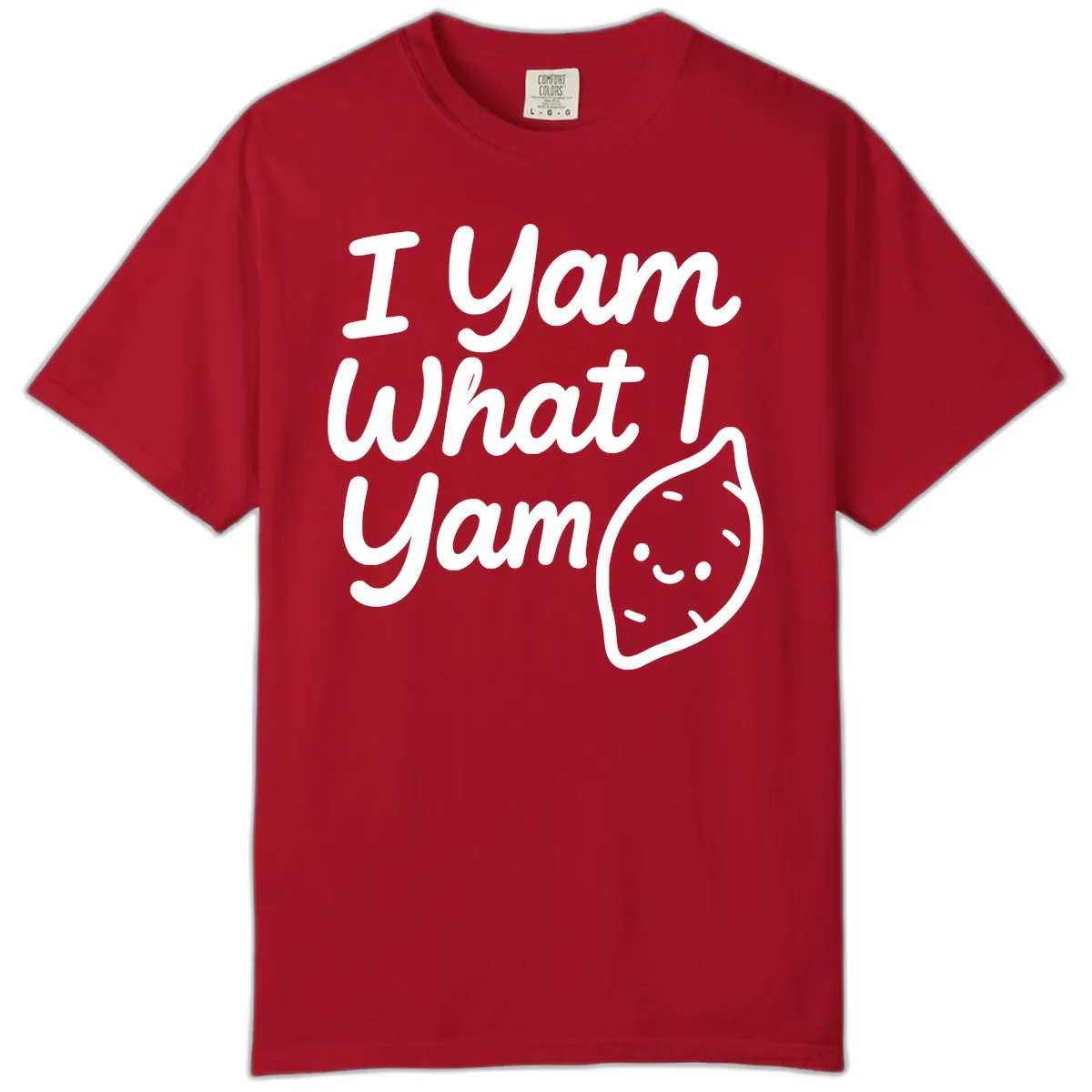 I Yam What I Yam Thanksgiving Comfort Color in Red