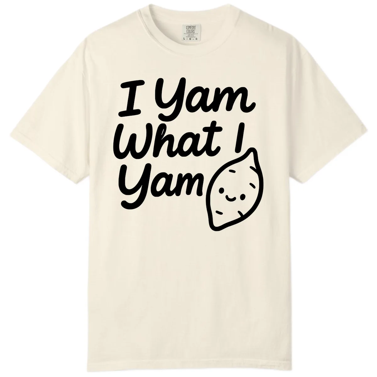 I Yam What I Yam Thanksgiving Comfort Color in Ivory