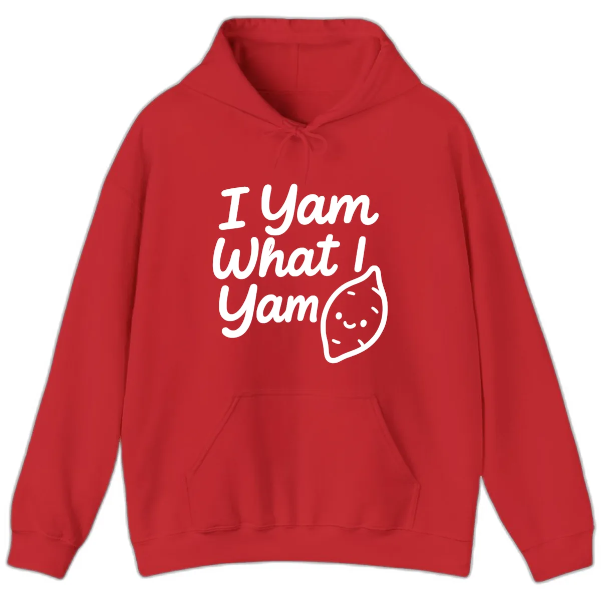 I Yam What I Yam Thanksgiving Hoodie in Red