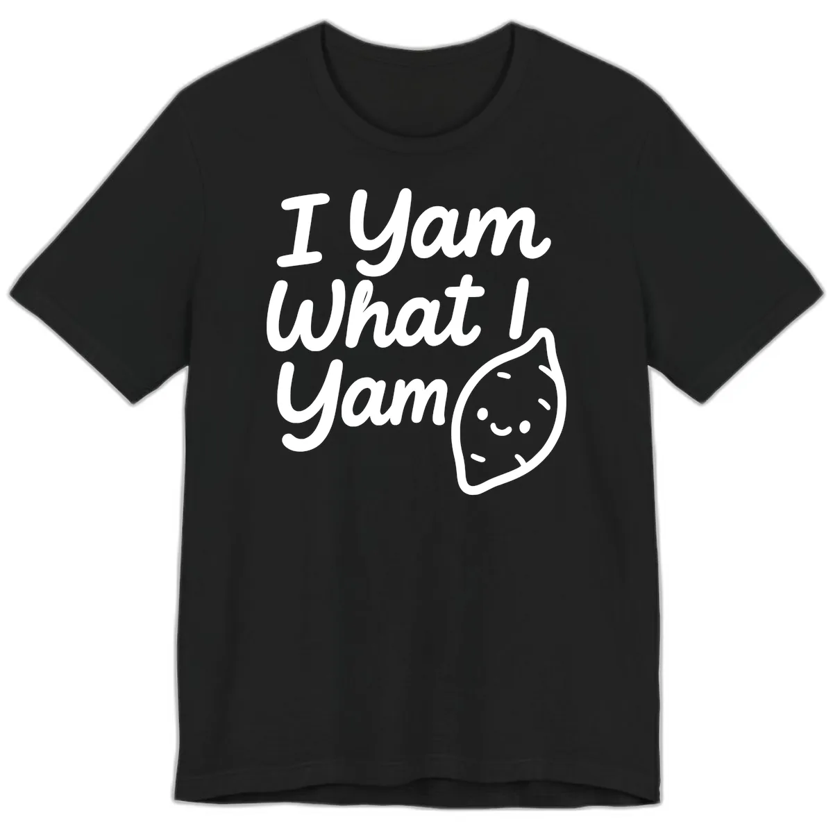 I Yam What I Yam Thanksgiving Premium T-Shirt in Black