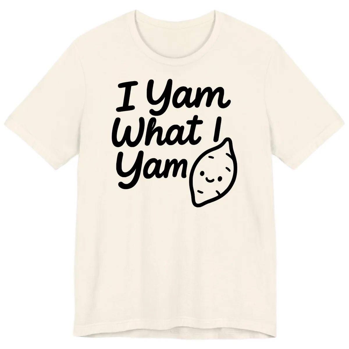 I Yam What I Yam Thanksgiving Premium T-Shirt in Natural