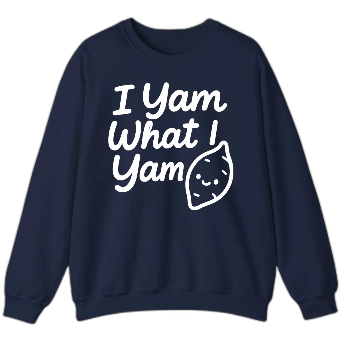 I Yam What I Yam Thanksgiving Sweatshirt in Navy