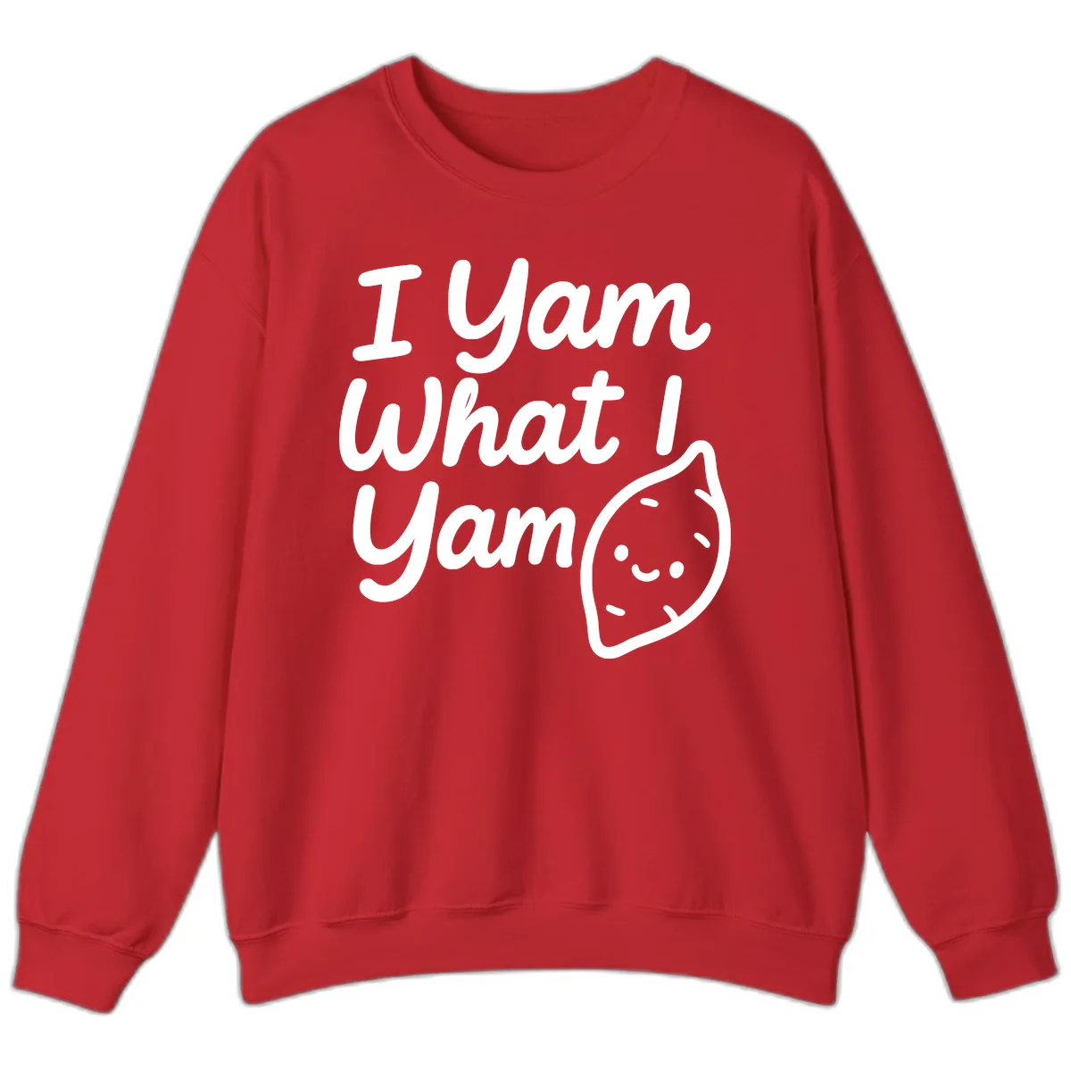 I Yam What I Yam Thanksgiving Sweatshirt in Red