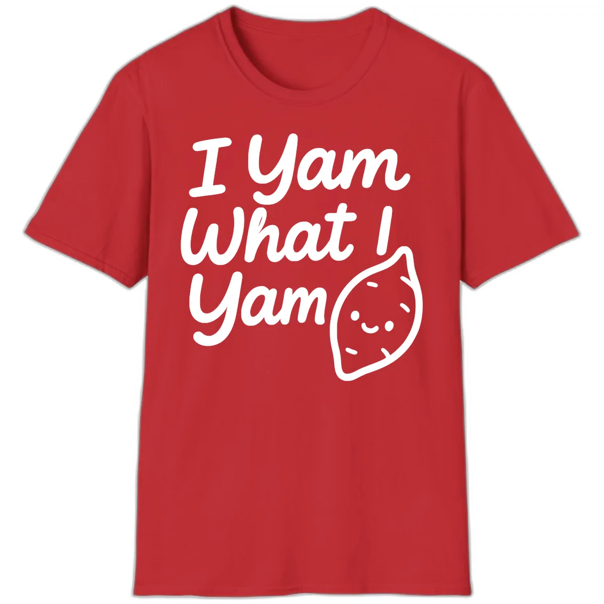 I Yam What I Yam Thanksgiving T-Shirt in Red