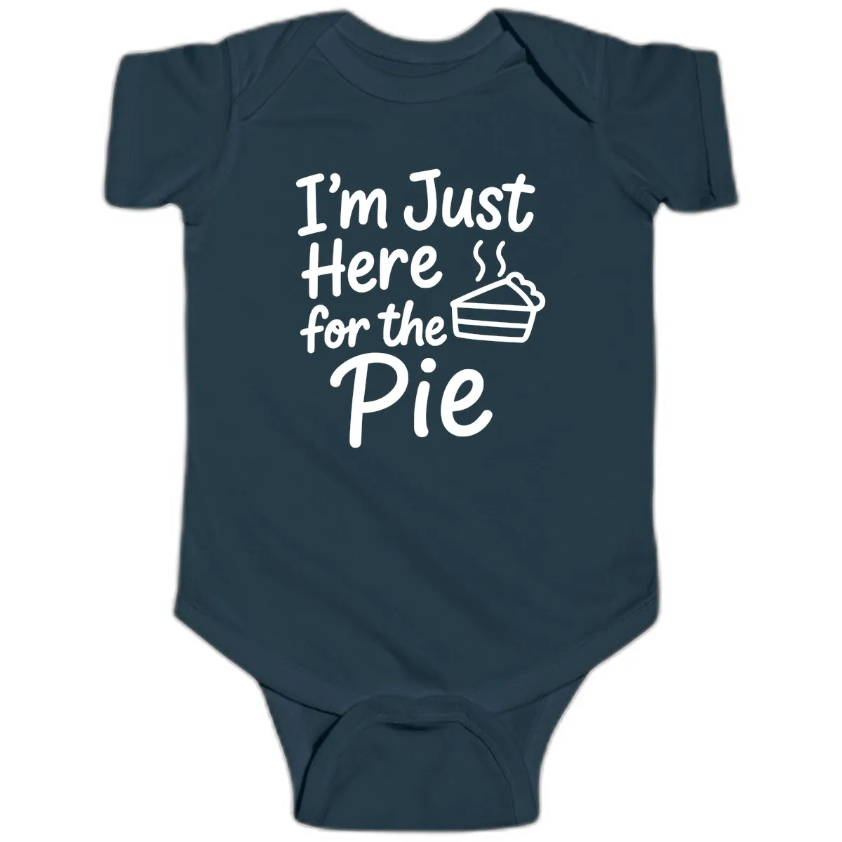 I'm Just Here For The Pie Baby Onesie in Navy