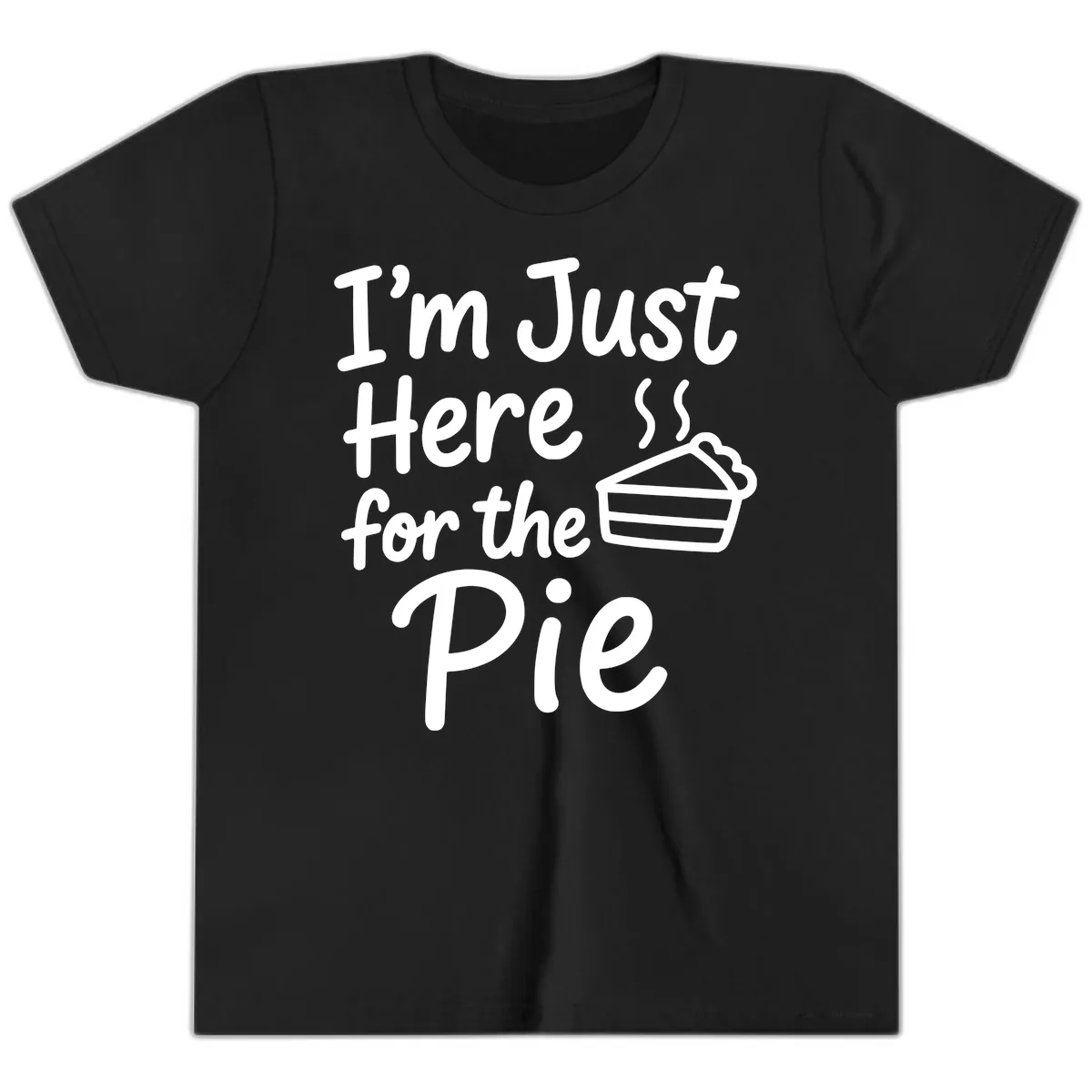 I'm Just Here For The Pie Youth T-Shirt in Black