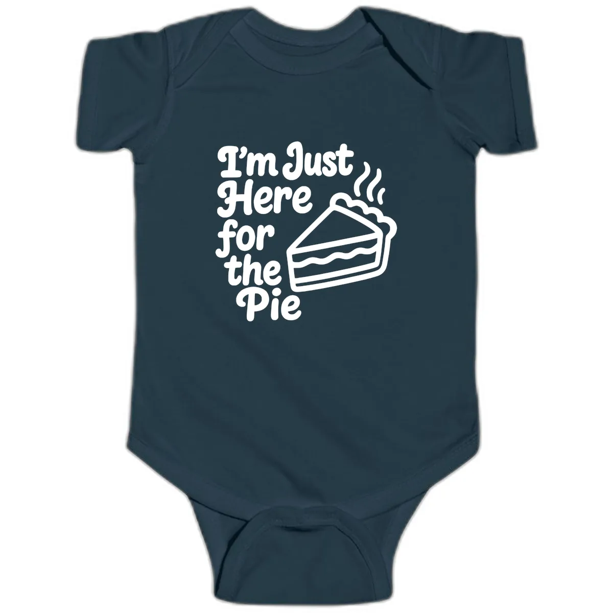 I'm Just Here For The Pie Design Baby Onesie in Navy