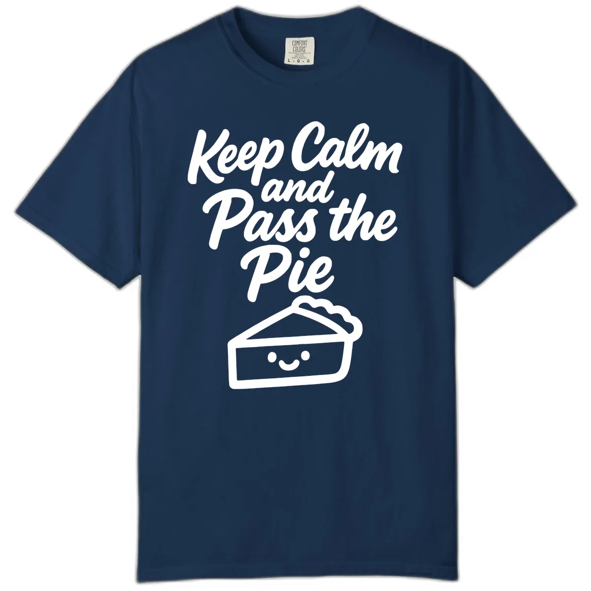 Keep Calm and Pass the Pie Comfort Color in Navy