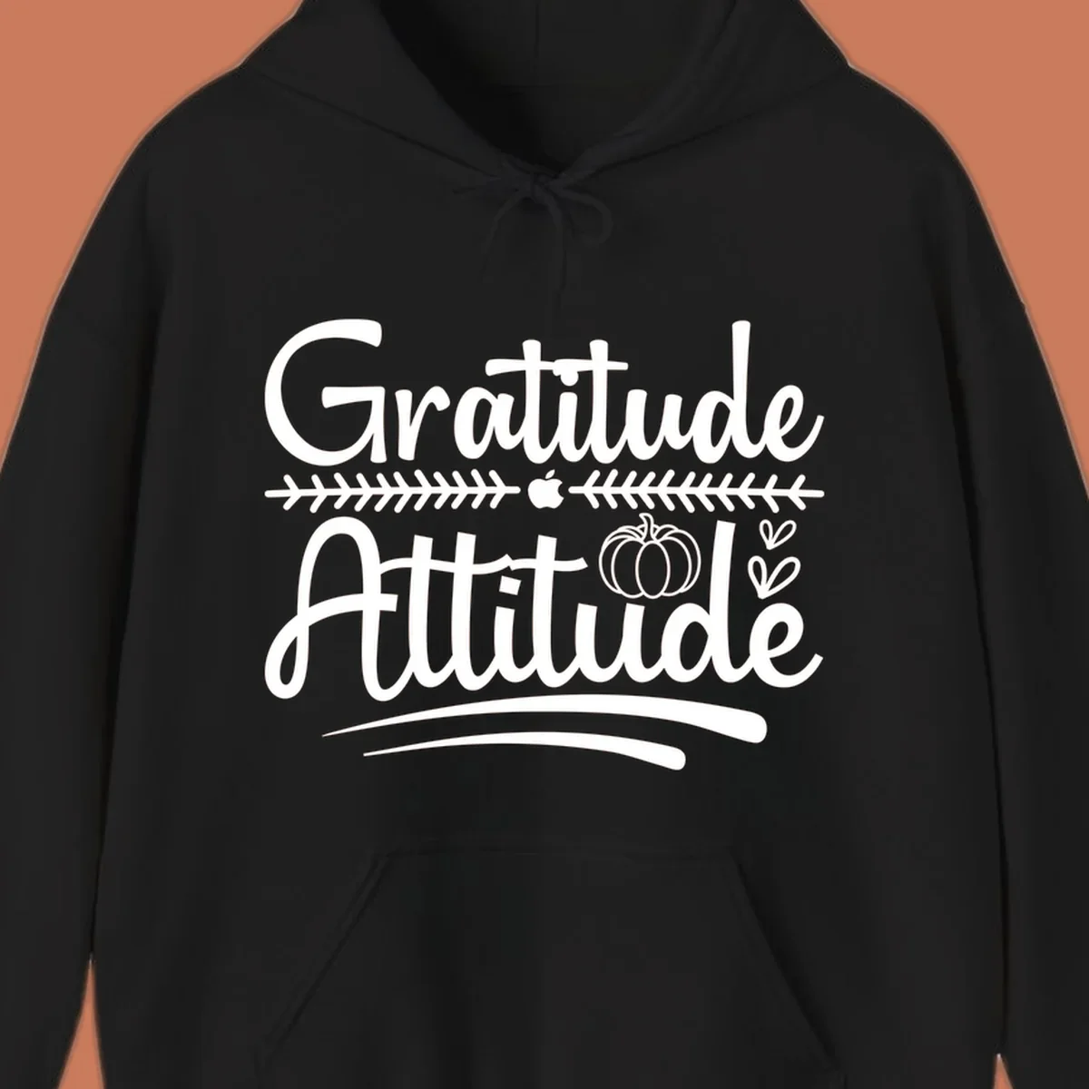 Gratitude Attitude script design with decorative elements