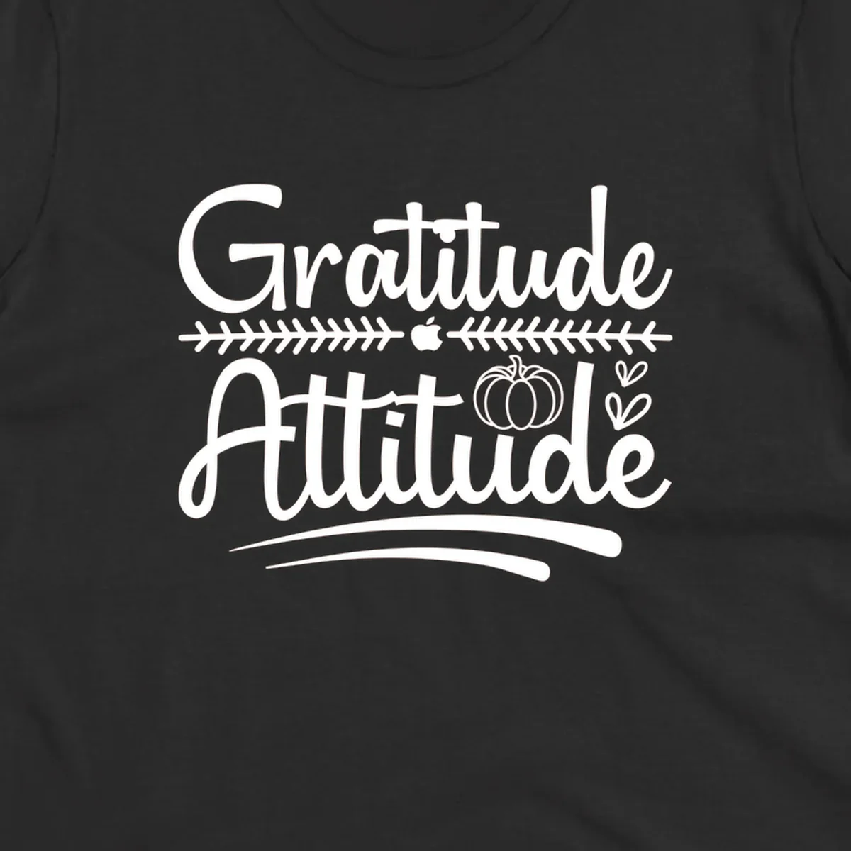 Gratitude Attitude script design with decorative elements