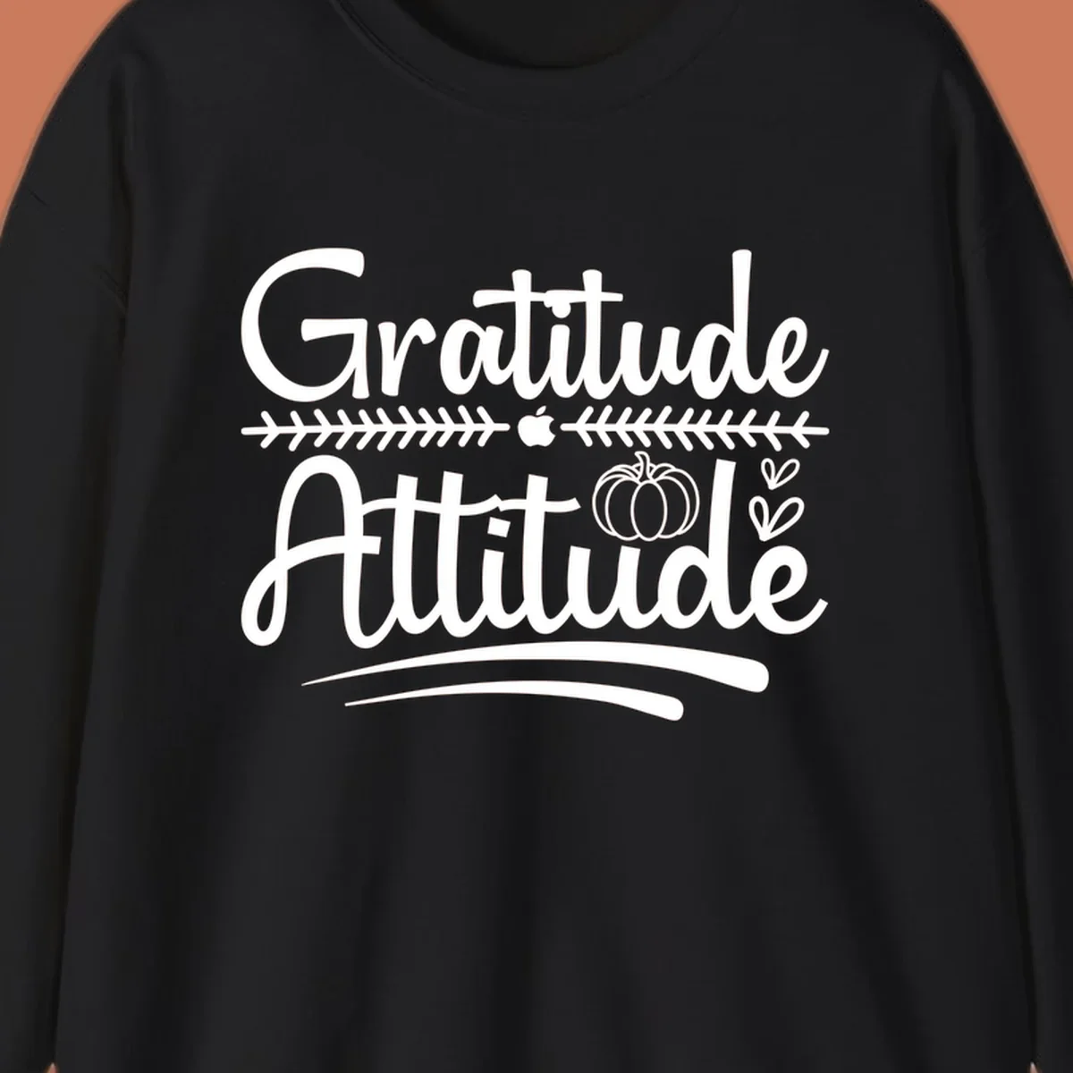 Gratitude Attitude script design with decorative elements