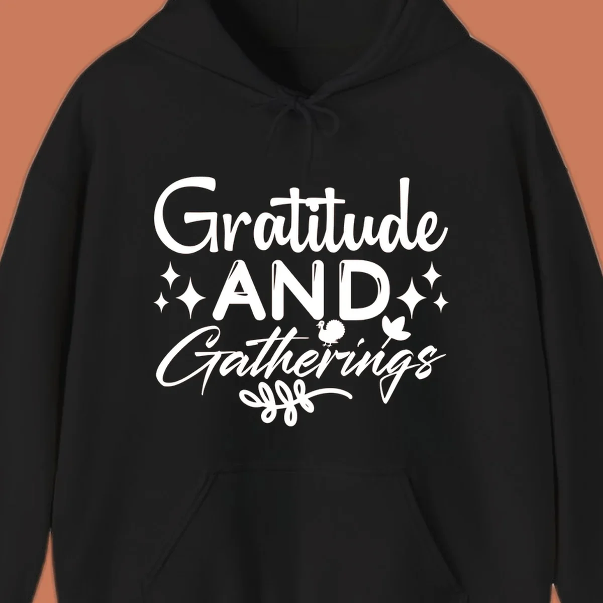 Gratitude and Gatherings text with star, turkey, and leaf elements. gratitude-gatherings.