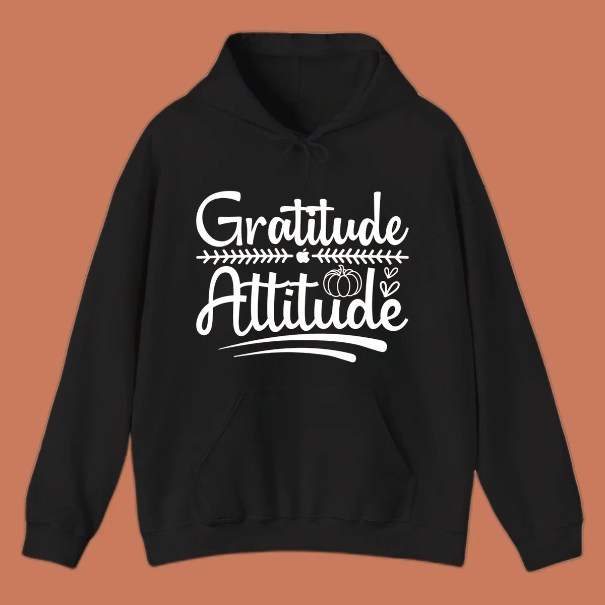 Gratitude Attitude script design with decorative elements