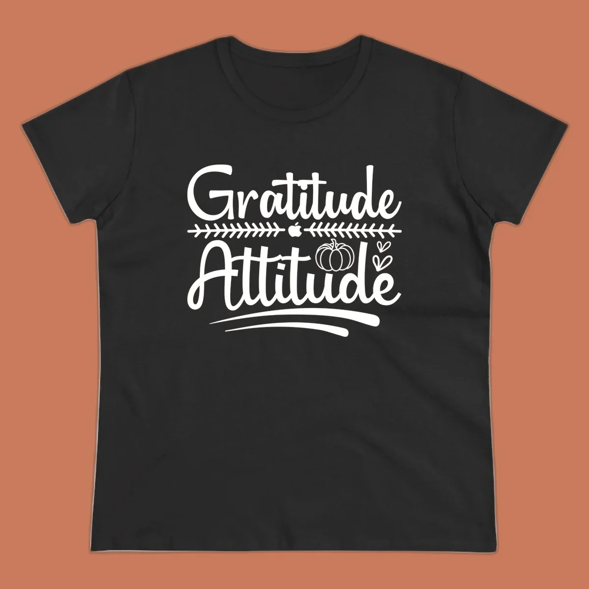 Gratitude Attitude script design with decorative elements