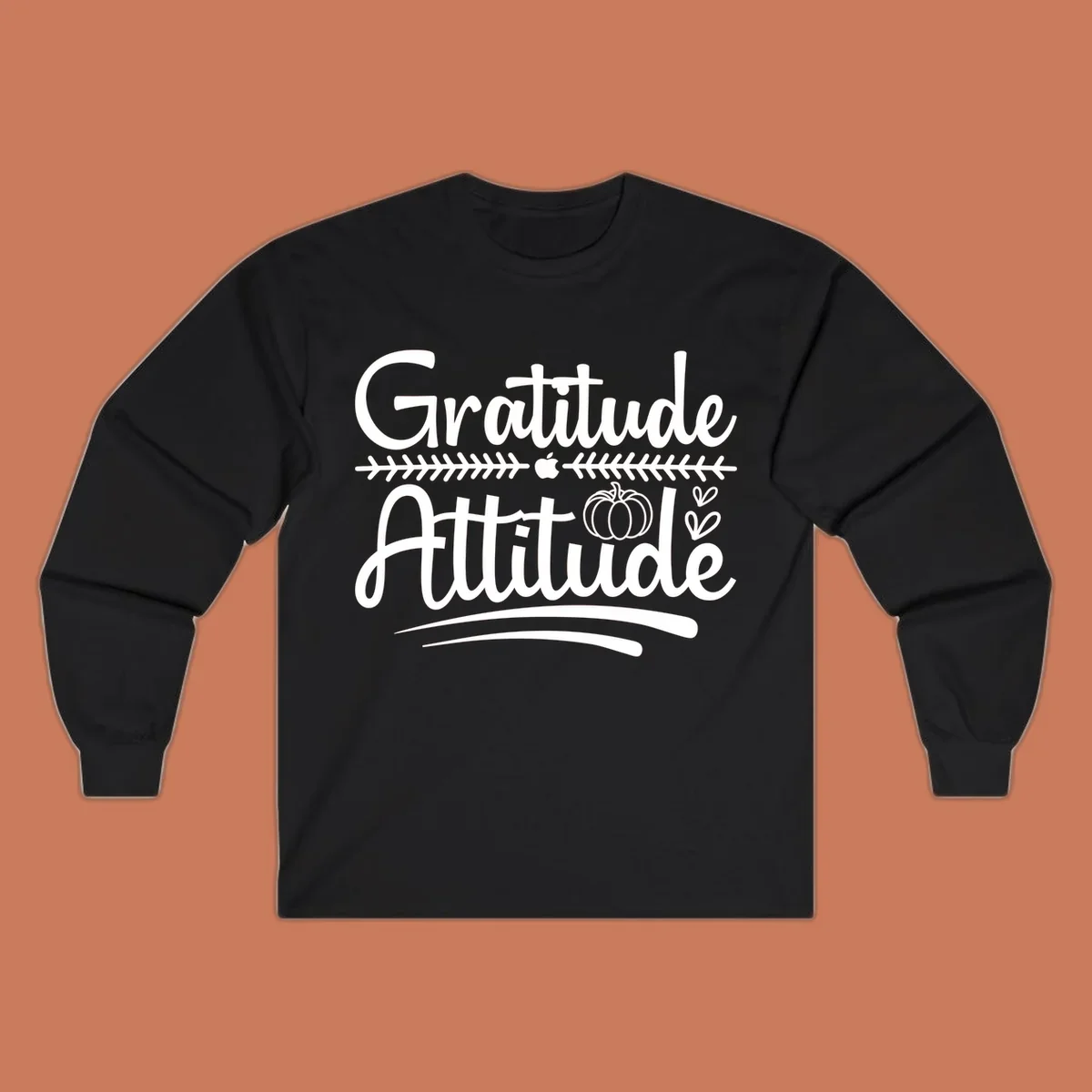 Gratitude Attitude script design with decorative elements