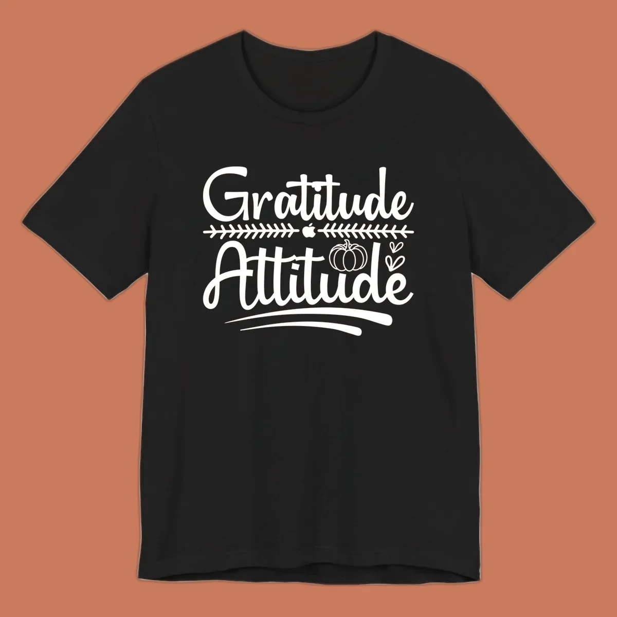 Gratitude Attitude script design with decorative elements