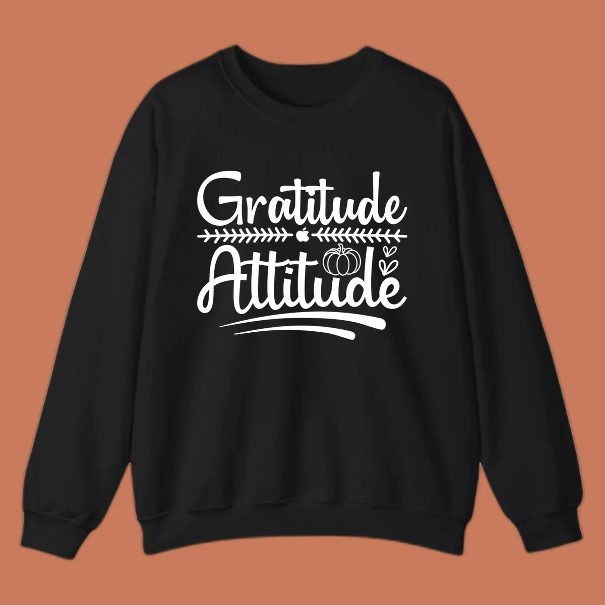 Gratitude Attitude script design with decorative elements