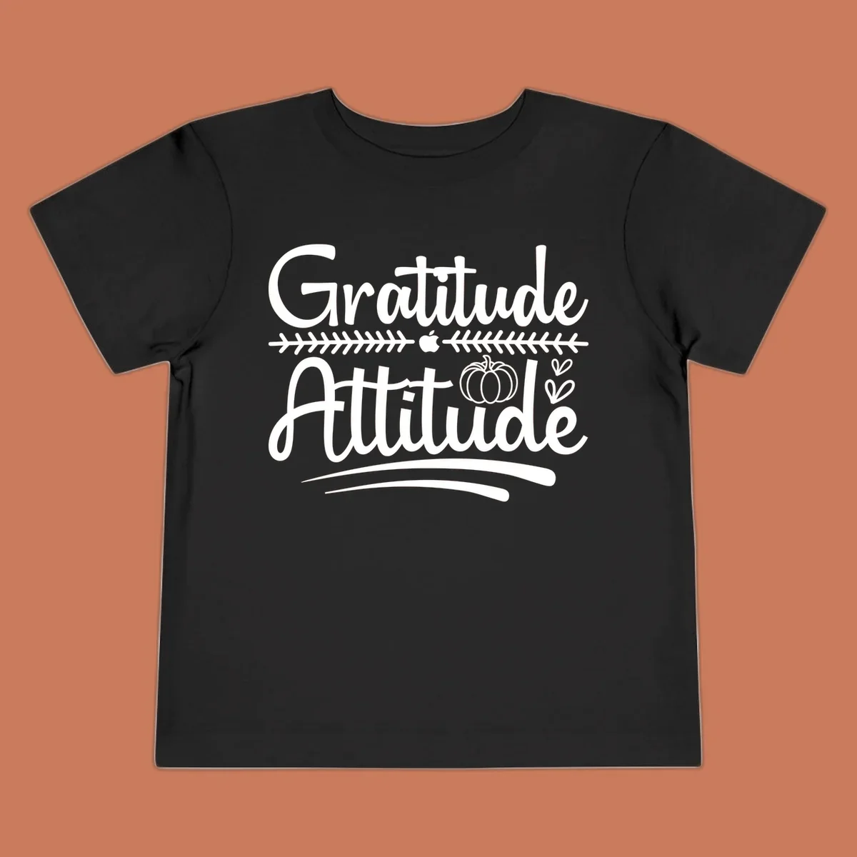 Gratitude Attitude script design with decorative elements
