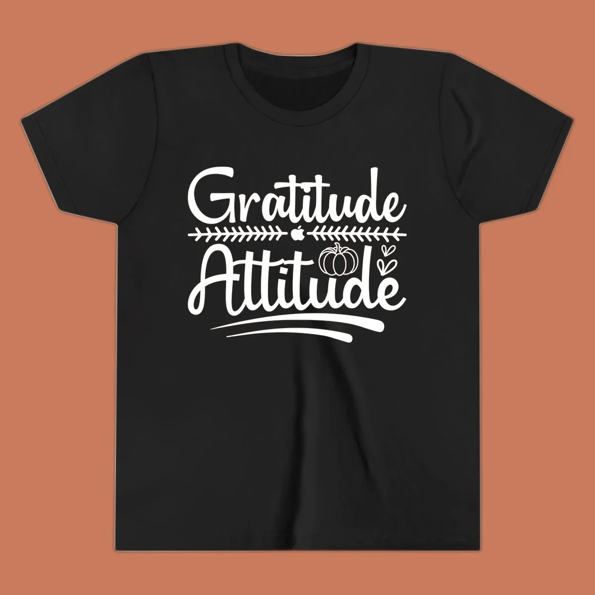 Gratitude Attitude script design with decorative elements