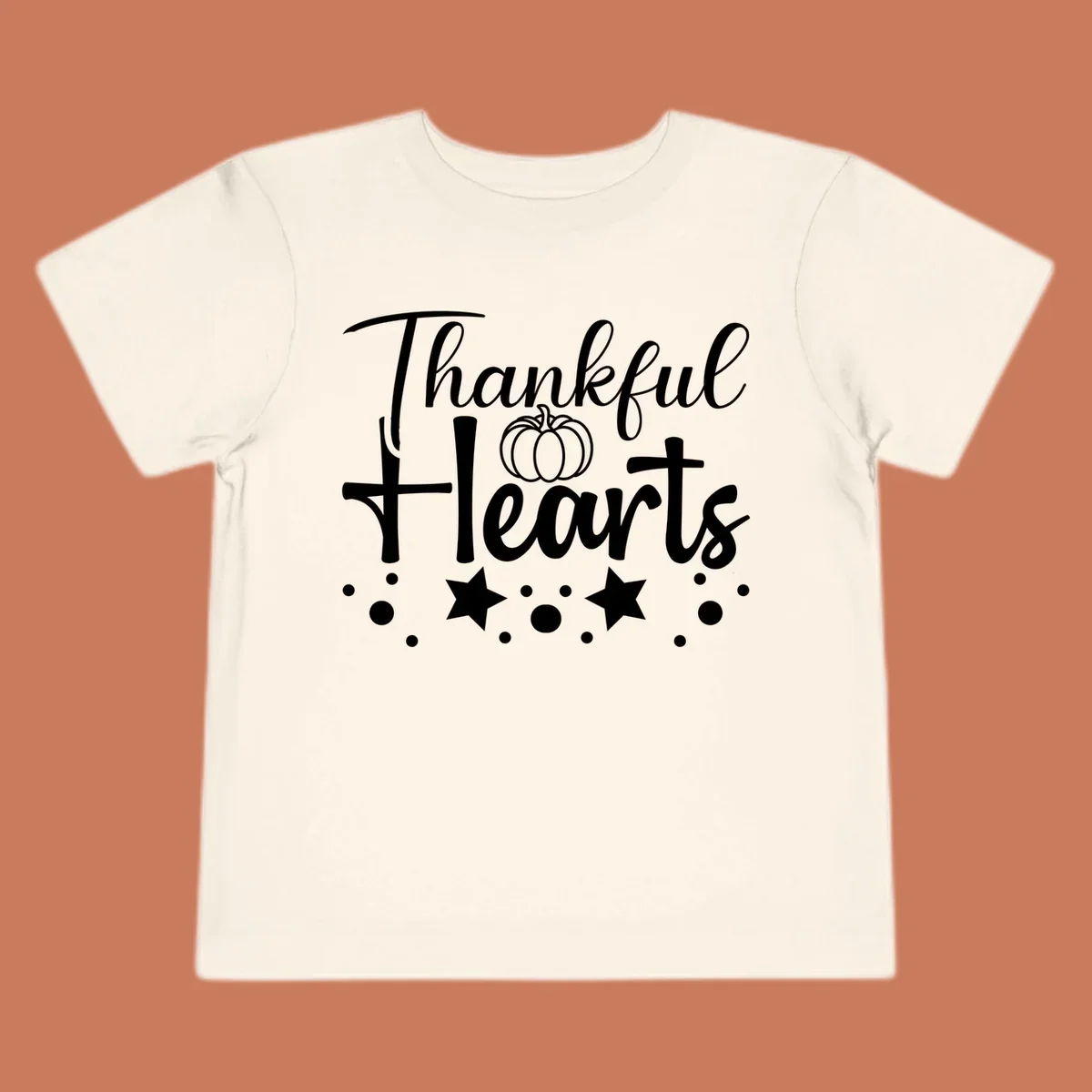 Thankful Hearts fall design with pumpkin and stars.