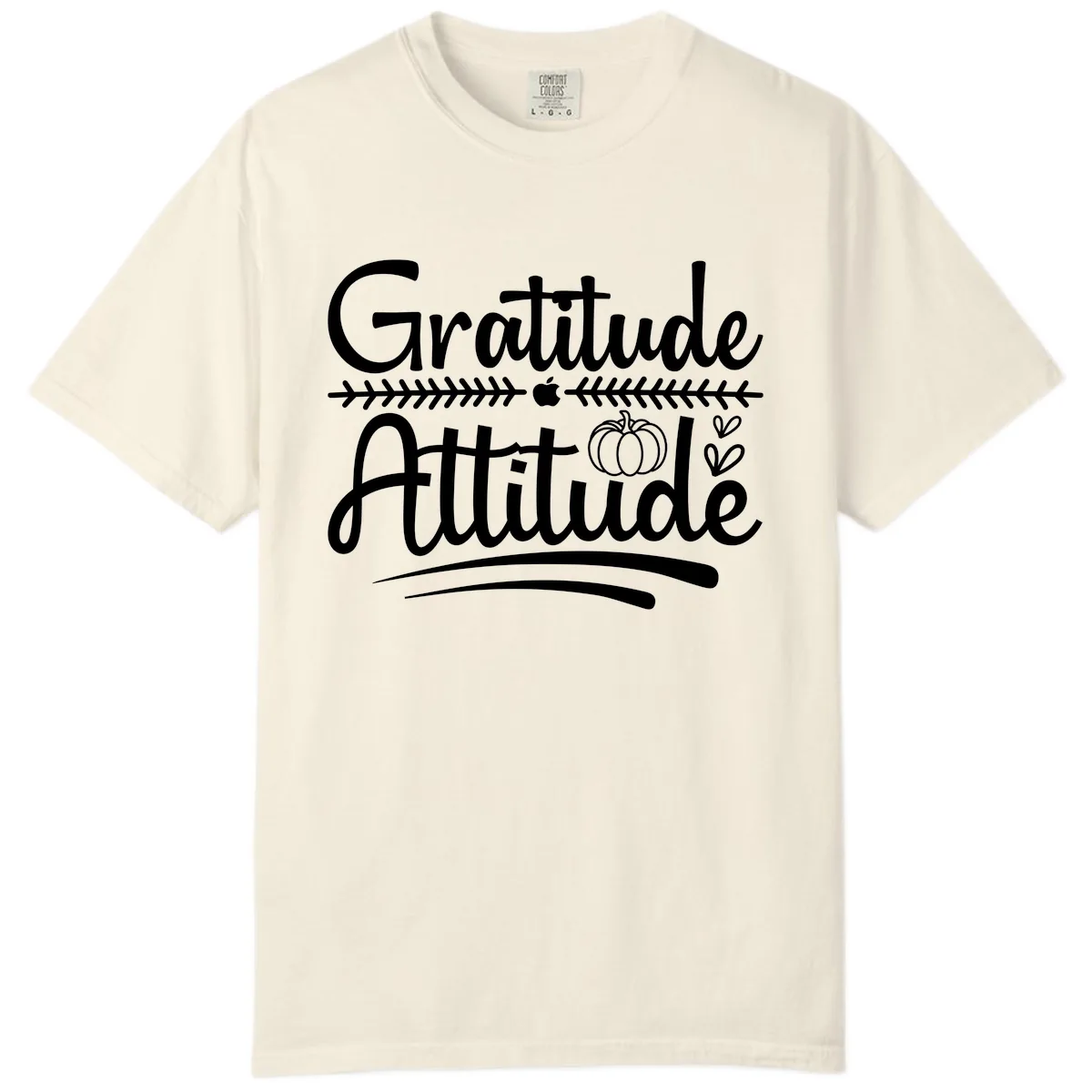 Gratitude Attitude Typography Design Comfort Color in Ivory