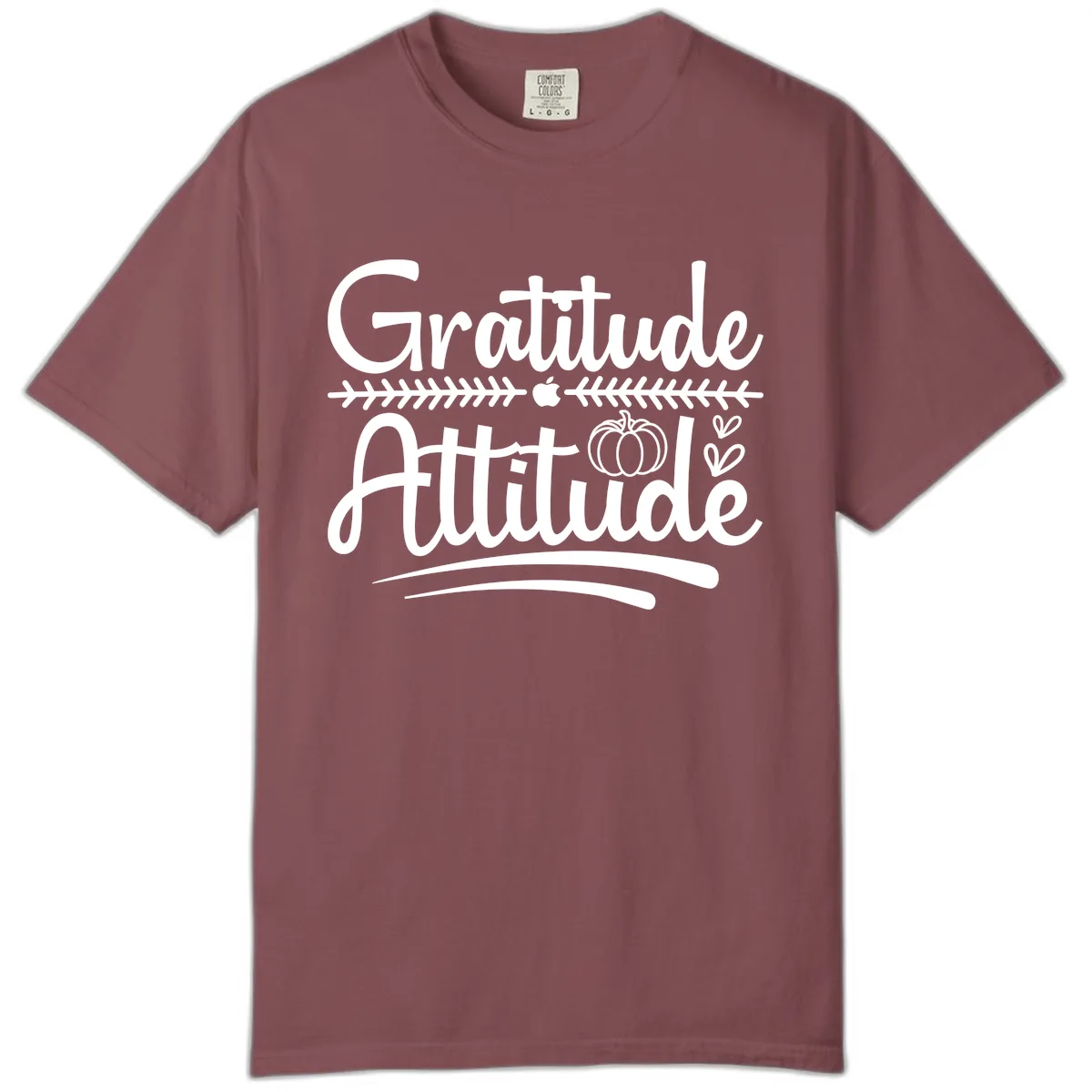 Gratitude Attitude Typography Design Comfort Color in Brick