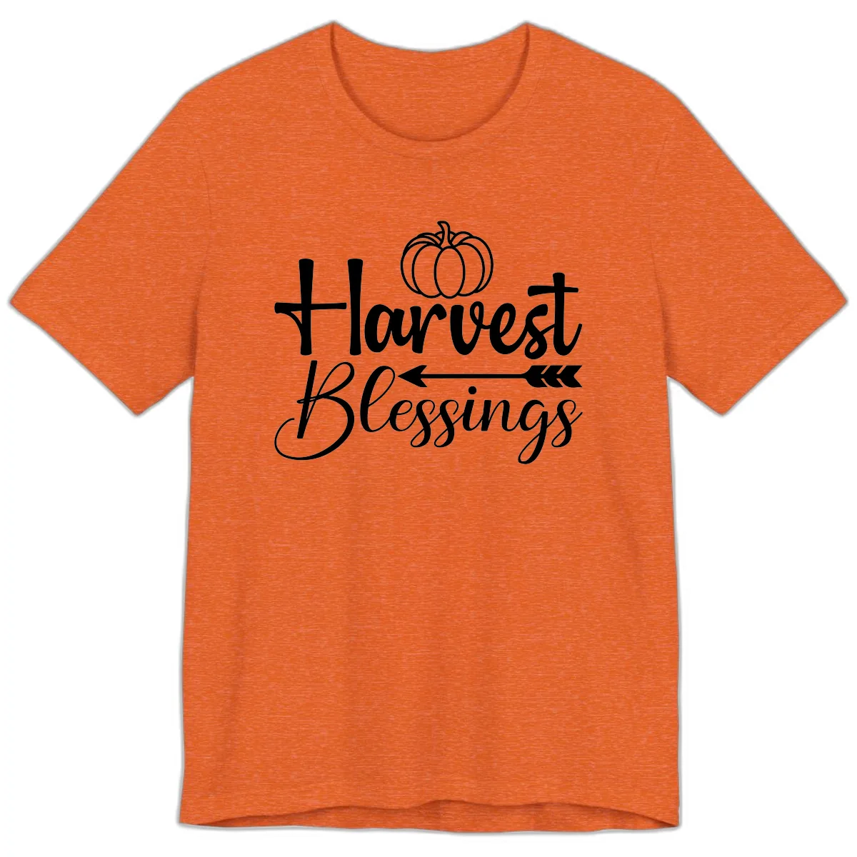 Harvest Blessings Pumpkin Arrow Premium T-Shirt in Heather Orange