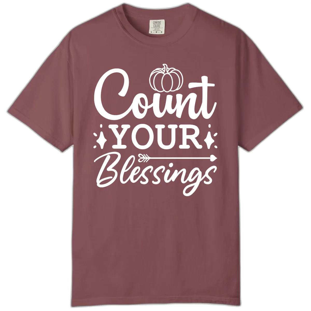 Count Your Blessings Autumn Design Comfort Color in Brick