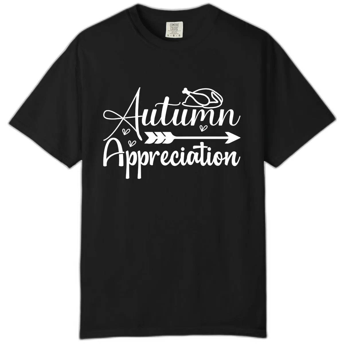Autumn Appreciation Script Design Comfort Color in Black