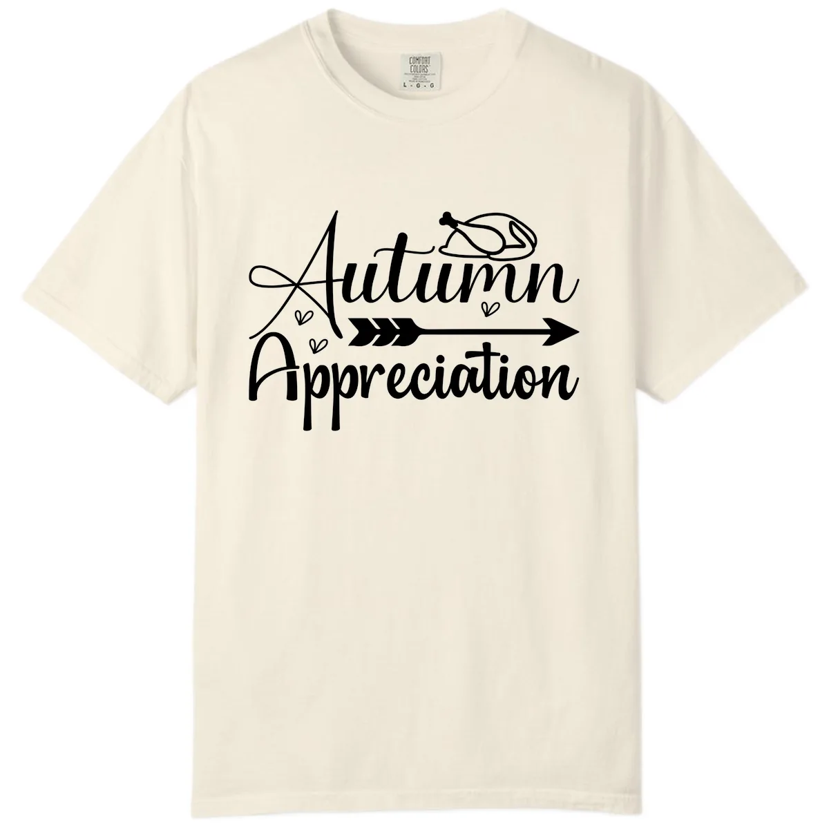 Autumn Appreciation Script Design Comfort Color in Ivory
