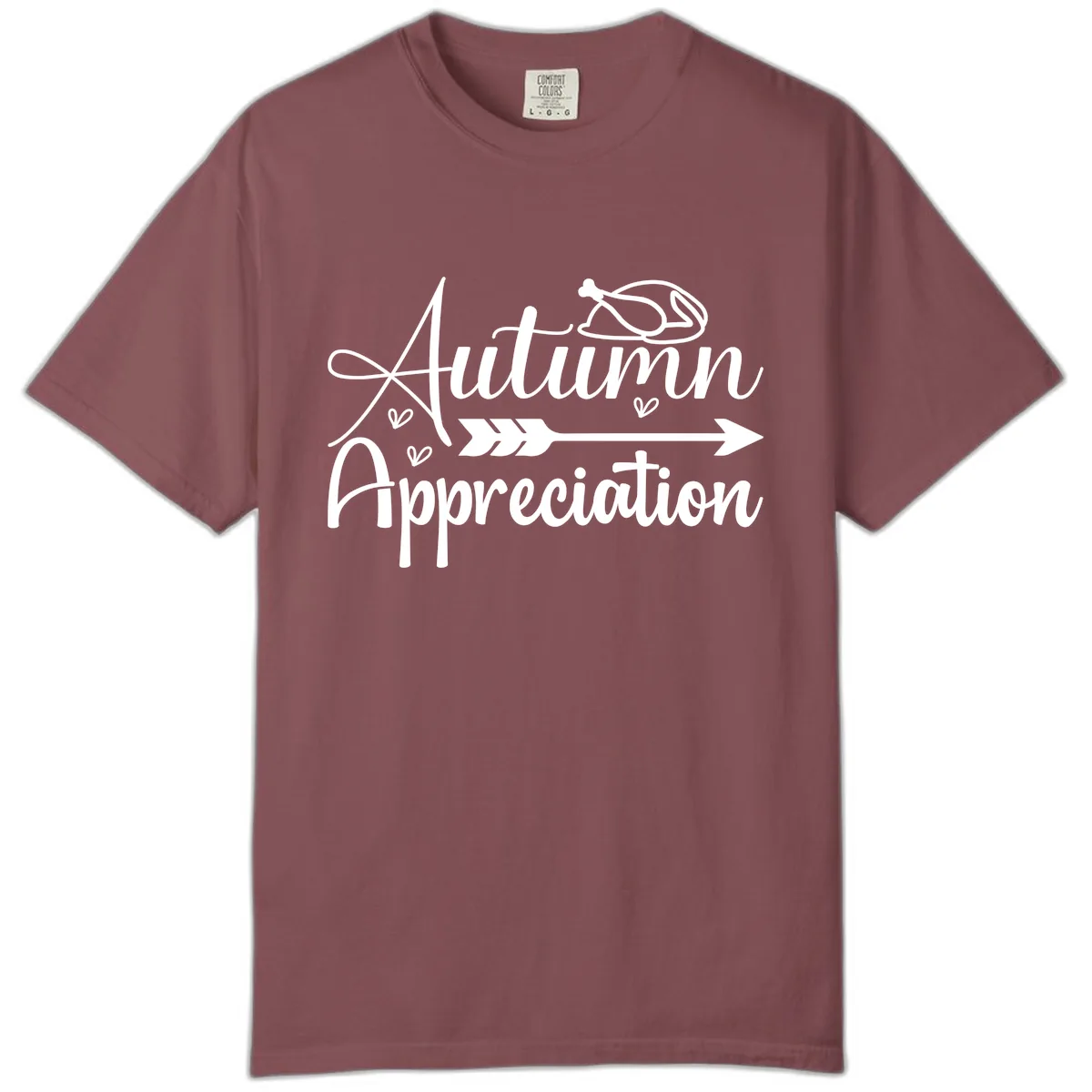 Autumn Appreciation Script Design Comfort Color in Brick