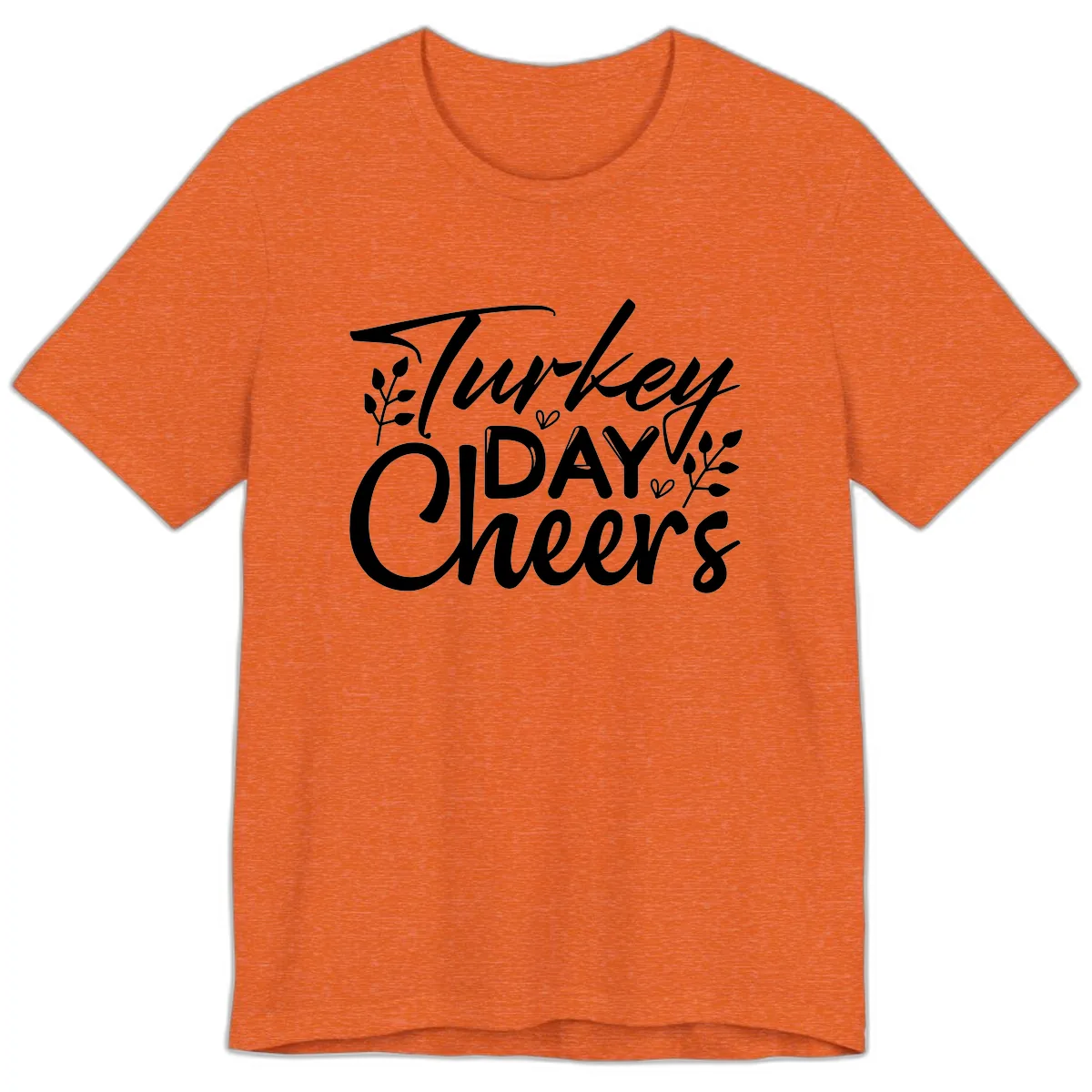Thanksgiving Day Cheers Celebration Premium T-Shirt in Heather Orange