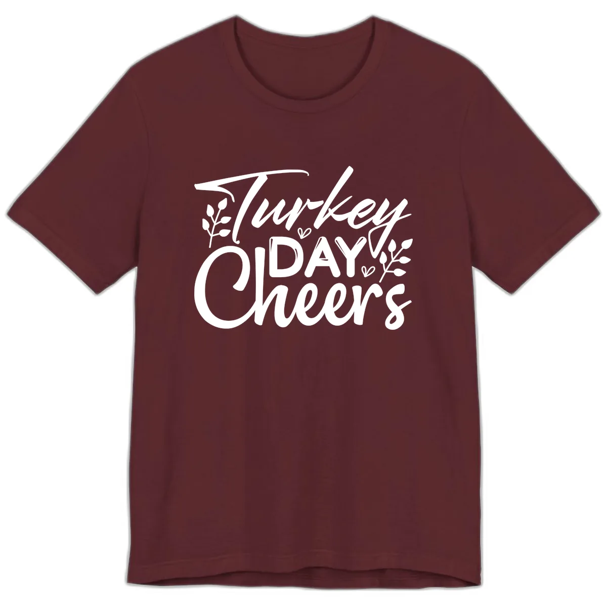 Thanksgiving Day Cheers Celebration Premium T-Shirt in Maroon
