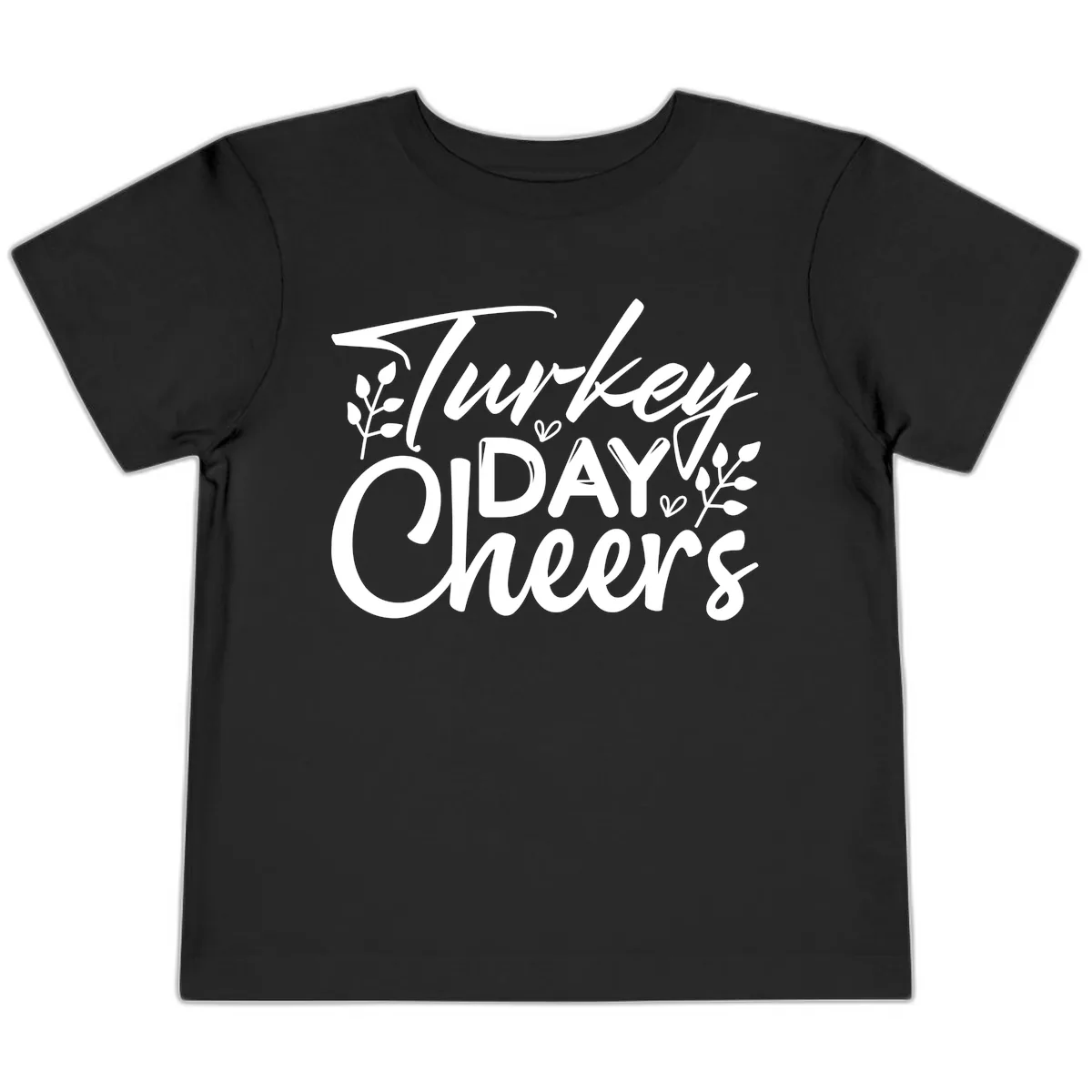 Thanksgiving Day Cheers Celebration Toddler T-Shirt in Black