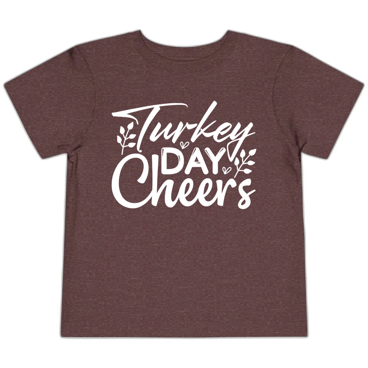 Thanksgiving Day Cheers Celebration Toddler T-Shirt in Heather Maroon