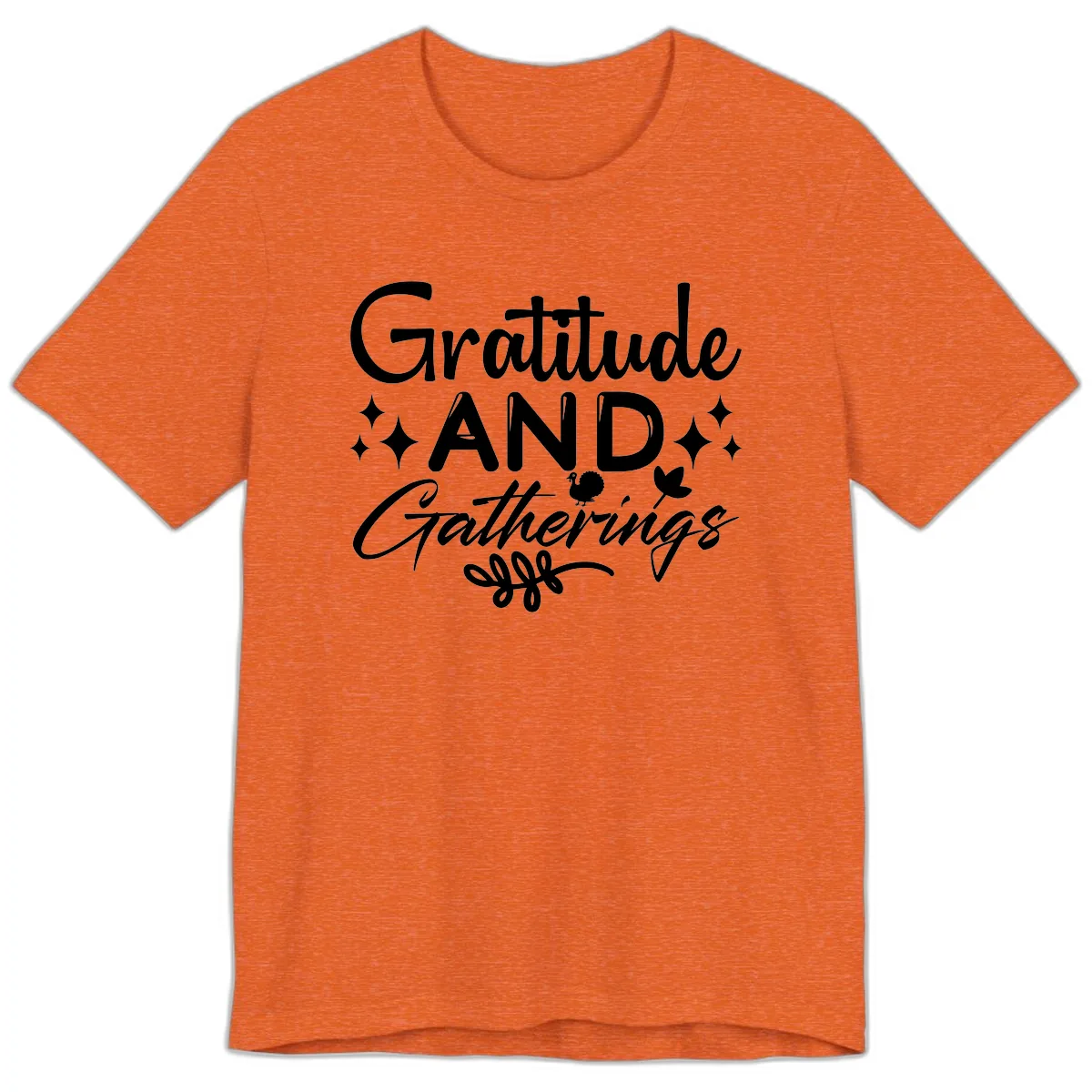 Gratitude And Gatherings Design Premium T-Shirt in Heather Orange